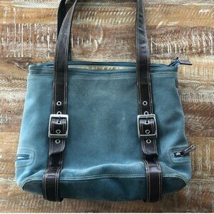 Ellington suede leather laptop shoulder bag